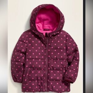 Old Navy Kids Puffer Jacket in Purple and Pink